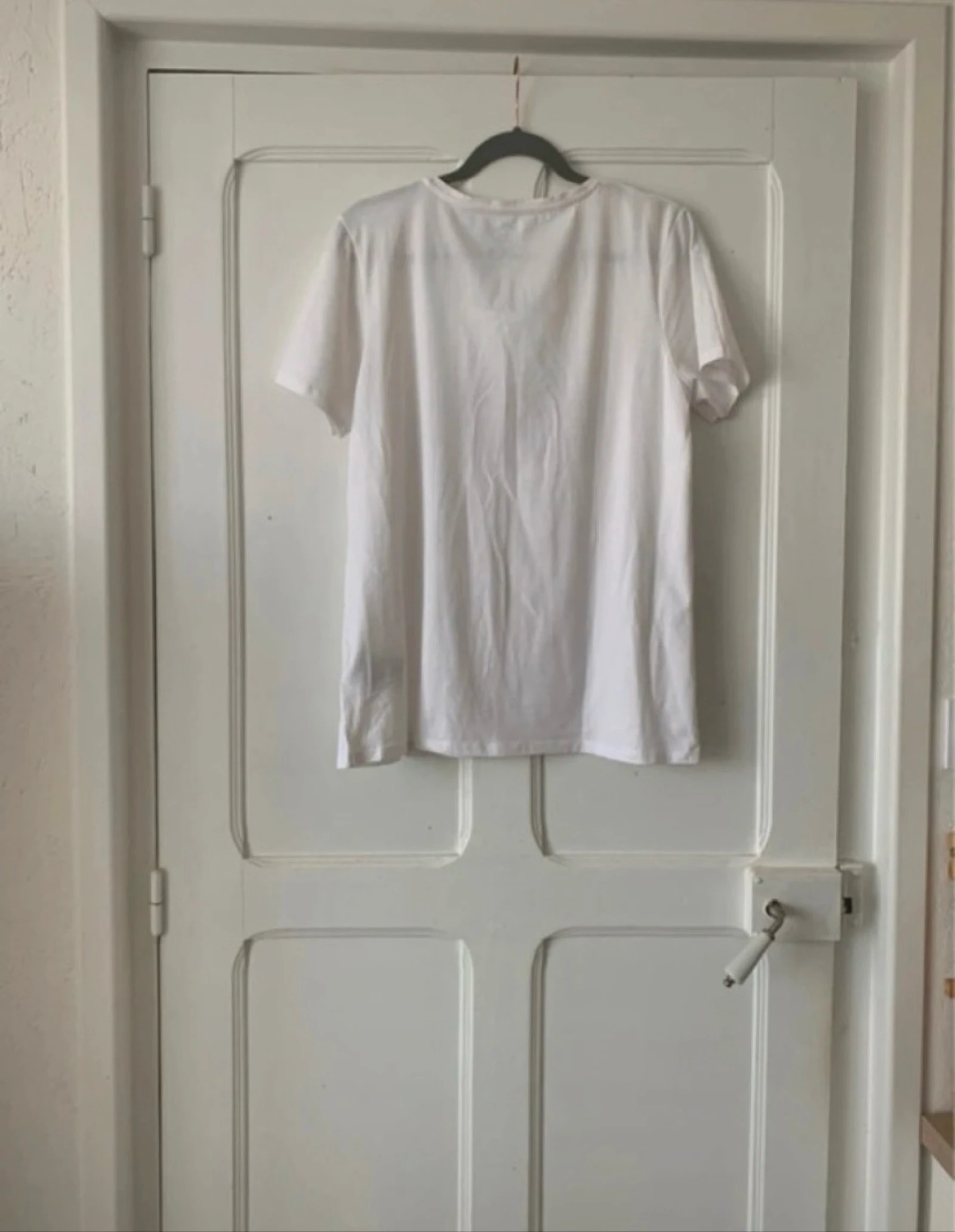 White/pink printed vichy and sequins women's t-shirt - Size XL No brand – photo 2